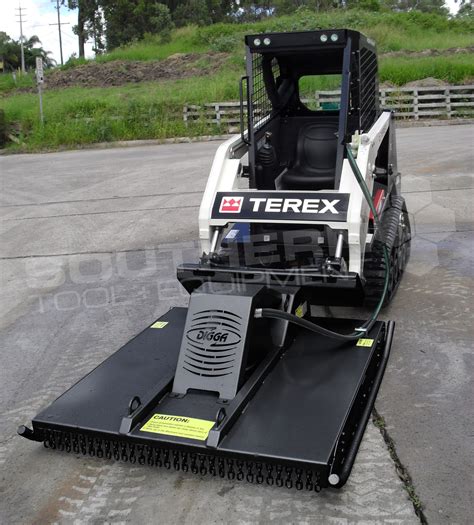 skid steer with slasher|digga slasher attachment.